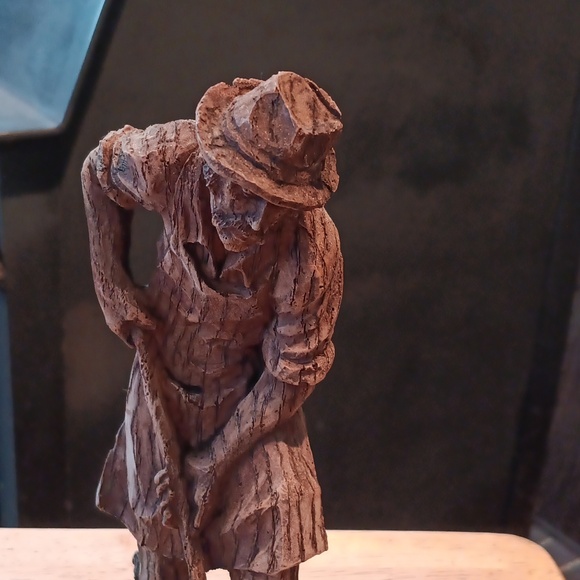 Italian Rustic Brown Wooden Figurine Set - Picture 2 of 4